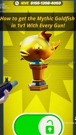 Secret Mythic Goldfish 🐟 - How To Unlock In Fortnite 1v1 With Every Gun!