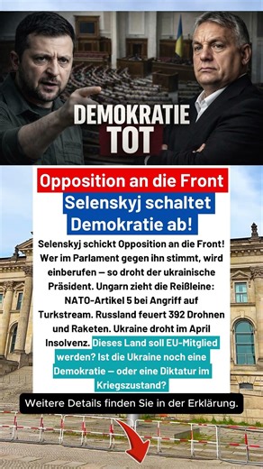 Wer gegen Selenskyj stimmt, geht an die Front — das ist keine Demokratie!