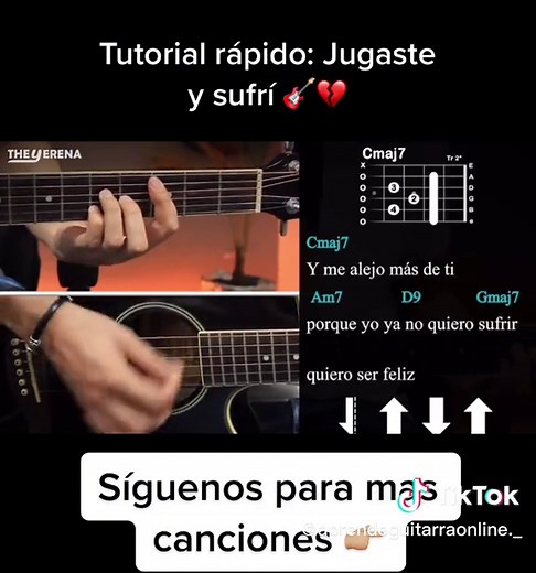 Jugaste y sufrí 🎸💔 #guitarra #aprendeguitarra #guitarradesdecero #cursoguitarra #jugasteysufri