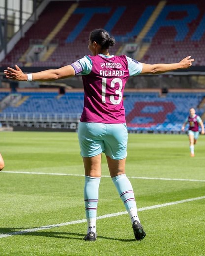 2.8K views · 45 reactions | Looking back to our last fixture at Turf Moor, we beat Sporting Khalsa 7-0, including this excellent opener from Jade Richards ☄️ | Burnley FC Women | Facebook