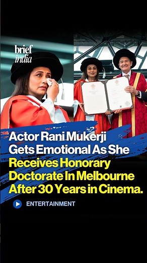 Rani Mukerji Gets Emotional as She Receives Honorary Doctorate at IFFM 2026.