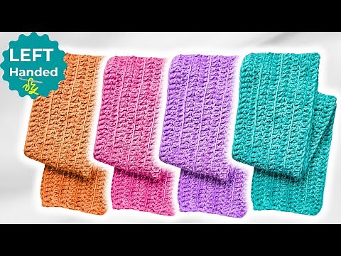 Super Easy Left Handed Crochet Scarf for Beginners - Quick & Cozy!