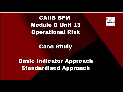 Case Study: CAIIB BFM Module B : Unit 13: Operational Risk - BIA & Standardised Approach