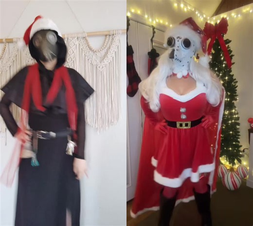 Plague Doctor Christmas Cosplay and Dance