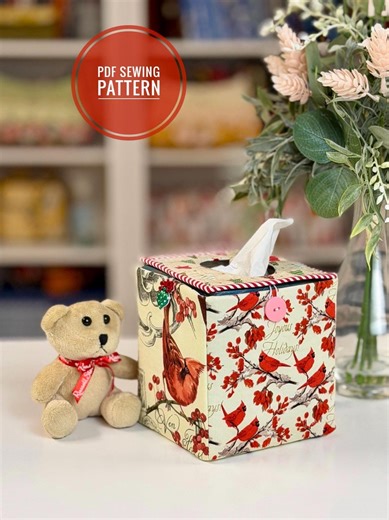Small Tissue Box Cover PDF Sewing Pattern; Two Construction Pattern Methods Are Included - Etsy UK