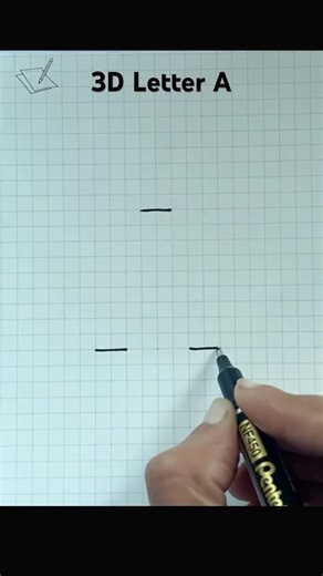 3D Letter A That Looks Real 😮✏️