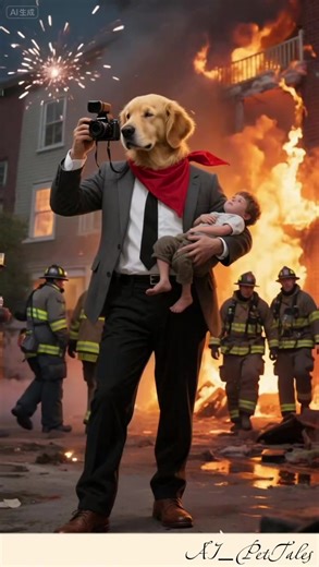 Pup in web suit swings, saves cats from high ledges. #PuppySpider #AIWebHero #SwingingFun