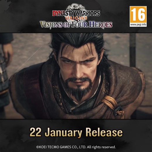 “DYNASTY WARRIORS: ORIGINS” The Nintendo Swtich™ 2 version is set to be released on 22 January 2026! | KOEI TECMO GAMES