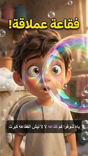 🫧😱 مغامرات كريم (الحلقة 1) : 🫧😱 الفقاعة العملاقة بالمطبخ! #اكسبلور #كرتوناطفال #قصص
