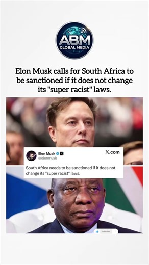 Elon Musk Demands Sanctions Against South Africa! 🤯 #elonmusk #southafrica #shorts