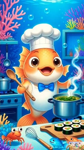 Chef Fish Song 🐟🦐🦀 #kidscartoon #kidsstory #kidsanimation
