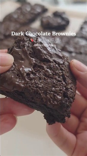 Brown Butter Black Cocoa Brownies Recipe #shorts #black-cocoa #brownies