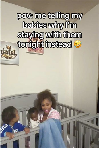 pov: me telling my babies why I'm staying with them tonight instead 🤣 #foryoupage #justbeingbriana #fyp