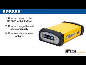 Trimble SPS855 How to configure setting - SITECH Louisiana