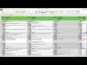 Master Lesson Planning Spreadsheet