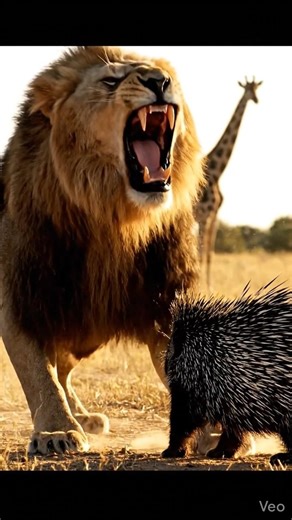 The Lion vs. The Spiky Shield! 🦁🛡️🦔