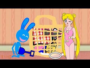 blue's clues and sailor moon: blue goes to the beach: part 1