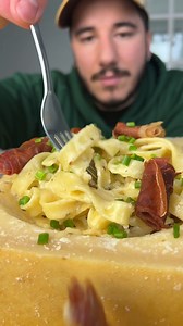 67K views · 1.1K reactions | MASSIVE Parmesan Wheel - we made pasta in it!  #parmesan #parmesancheese #parmigiano #parmigianoreggiano #cheese #cheeselover #cheesewheel #CheeseWheelPasta #pasta #pastalover #pastarecipe #PastaPerfection #cheesepasta | Chef Cuso | Facebook