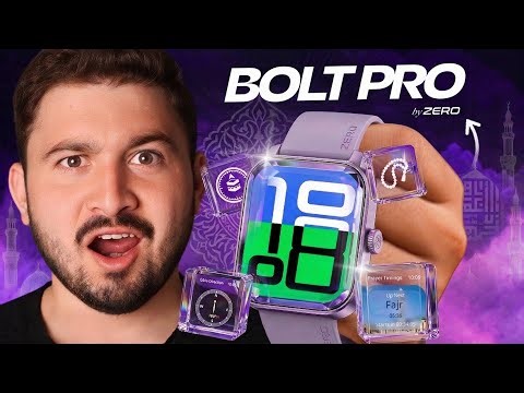 Zero Lifestyle Bolt Pro Smartwatch - Islamic features , 100+ Sports Modes & 5 Days Battery 🔋