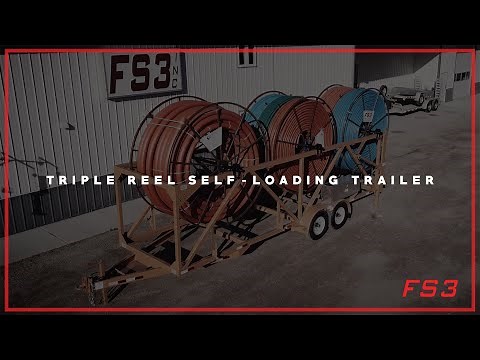 Triple Reel Self Loading Cable Reel Trailer