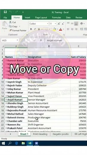 #shorts | How to copy excel sheet to another excel file |#excel #exceltricks