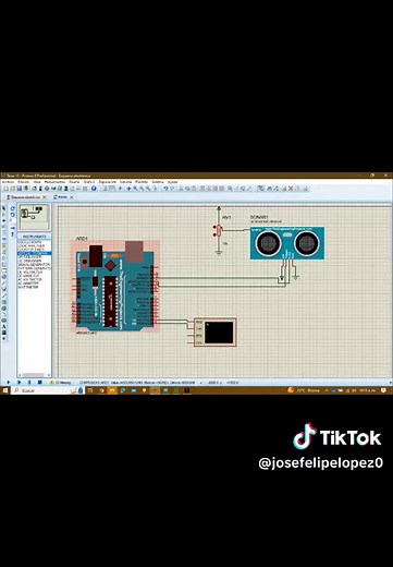Simulación del Sensor Ultrasonico en Proteus con Arduino
