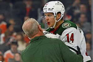 Wild's Joel Eriksson Ek Exits Game With Injury Against Utah