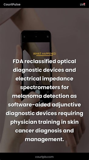FDA just reclassified how melanoma gets detected. Optical diagnostic devices and i... #Shorts