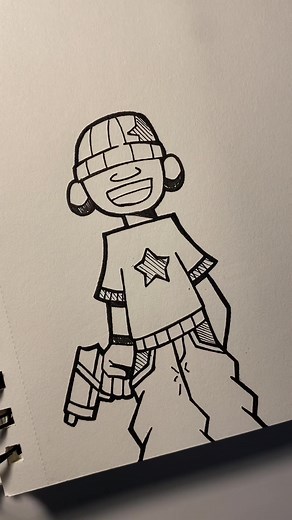 Simple graffiti character pt.4 (OC) #howtodraw #drawingideas #graffitiart