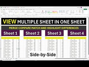 How to View Multiple Sheets in One Sheet in Excel