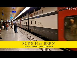 [ 4K ] Morning Ride from ZURICH to BERN Switzerland | Train Journey | 4K 60fps HDR video
