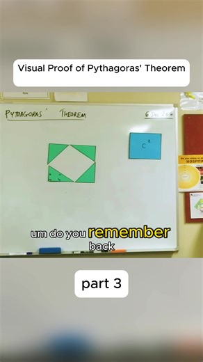 Visual Proof of Pythagoras Theorem #teachersoftiktok #pythagoras #school
