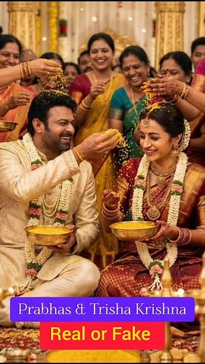 Fake or Real 🤔 Trisha Krishnan & Prabhas Marriage #tollywoodnews #prabhas #trishakrishnan #ytshorts