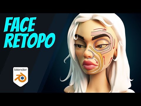 Retopoligise a Face - Retopology Guide - Blender 3