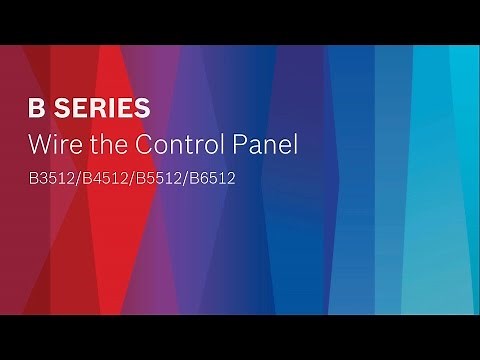Bosch Security - B SERIES Wire the Control Panel - B3512/B4512/B5512/B6512