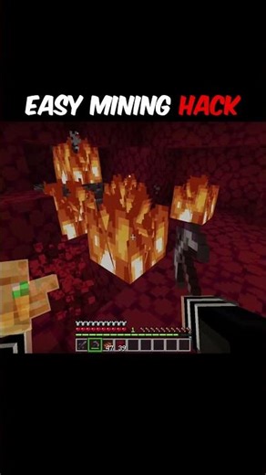 easy mining hack 💀 #minecraft #shorts