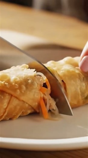 Crispy spring roll ASMR 🤍