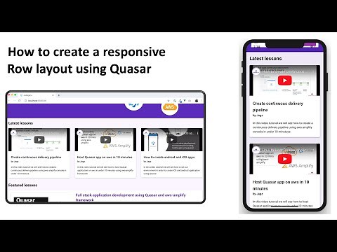 How to create a responsive row layout using Quasar Framework