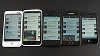 Display comparison: HTC One X vs iPhone 4S, Samsung Galaxy Nexus, LG Nitro HD, Samsung Galaxy S II