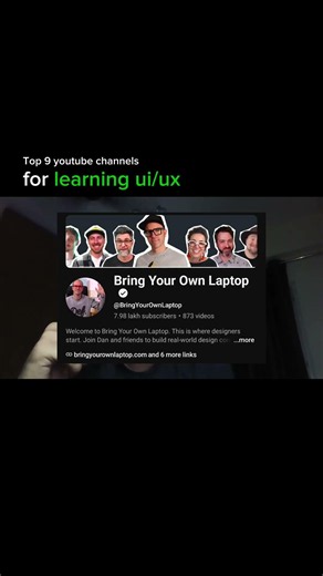 9 youtube channels for ui/ux