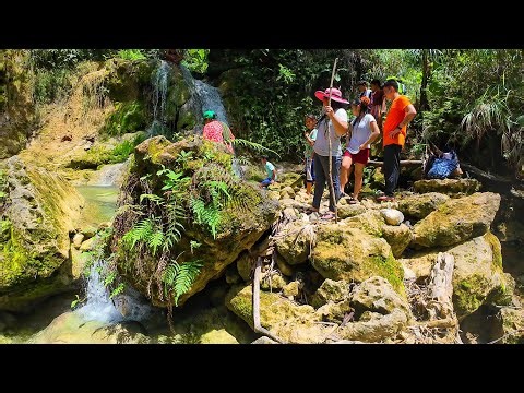 We Discovered Spring Falls in Abra 🌿 A Breathtaking Waterfall with Natural Rock Formations