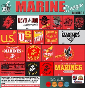Marine Corps Bundle Design, Military, FUBAR, Jar Head Design, Eagle and Anchor, Rah, Devil Dog Design, Marine Mom and Dad - Etsy