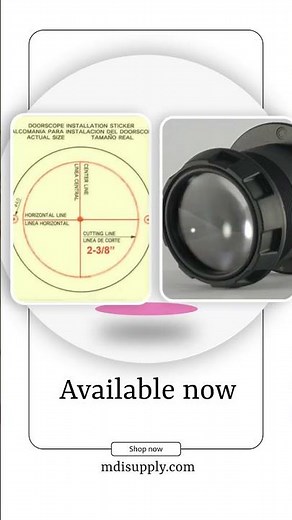 Door Scope DS2000-ALB Door Viewer - Aluminum x Black Finish