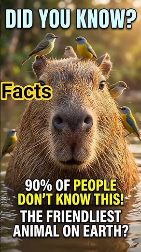 Capybara Facts | Did You Know the Friendliest Animal on Earth? #facts #animals