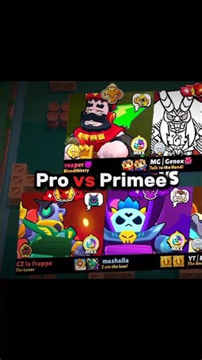Pro vs Primee☠️🔥 #brawlstars #gaming #supercell #like #subscribe #shorts