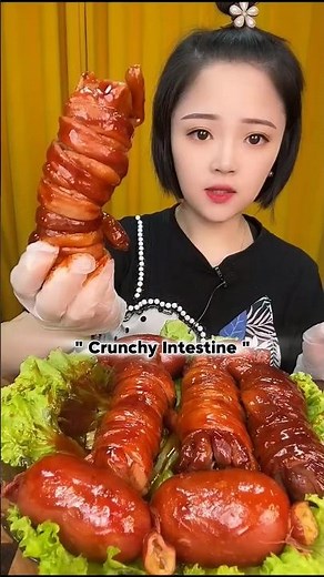 🔥 “JUICY INTESTINE ASMR 💦 | Extreme Chewy Sounds & Sizzling Texture | No Talking Mukbang Shorts”