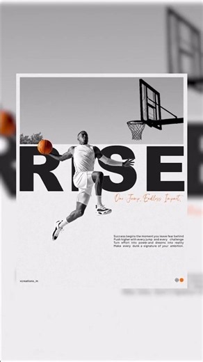 How to Design a Minimalist Basketball Sports Poster in Photoshop #edwai