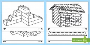 Building Brick Colouring Pages