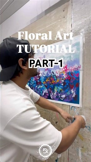 Floral Abstract Art Tutorial ✨🎨 #floralart #artforbeginners #abstractart #myarttutorial #homedecor