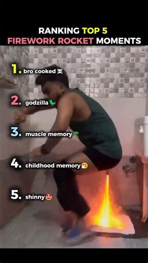 Ranking Top 5 Firework Rocket Moments🎉☠️#fireworks